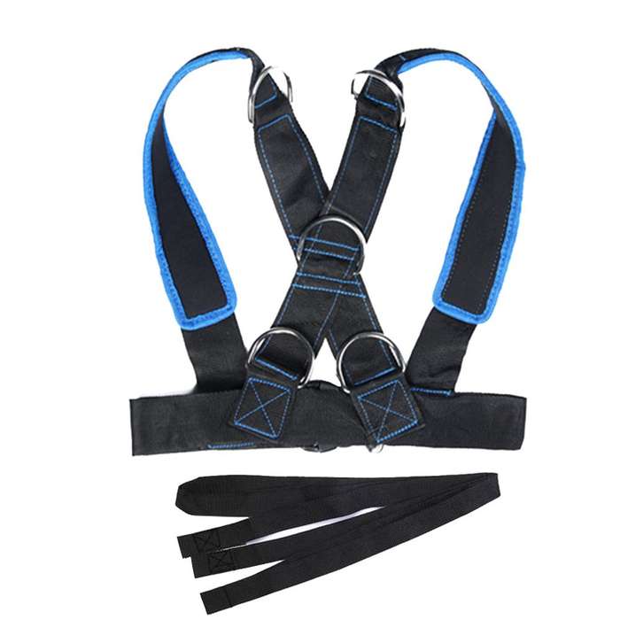 Adjustable Fitness Sled Harness Workout Speed Trainer Belt with Pull Strap