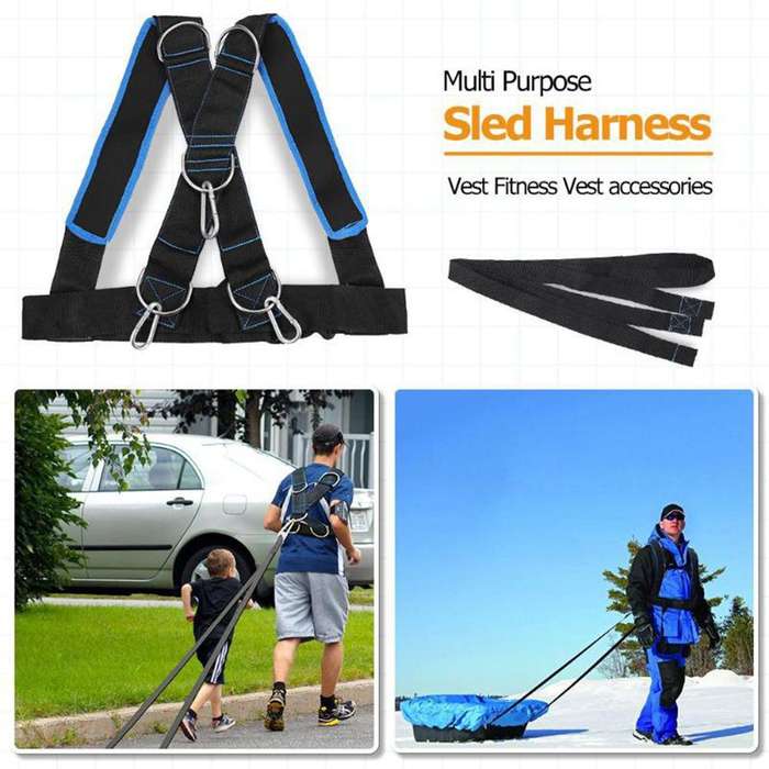 Adjustable Fitness Sled Harness Workout Speed Trainer Belt with Pull Strap