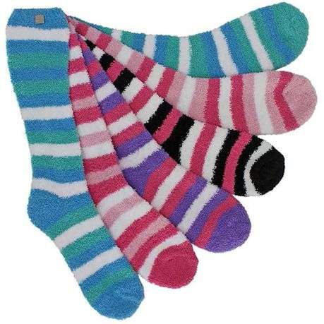 6 Pairs of Long Winter Socks - Soft Microfiber Warm Fluffy Socks for Winter