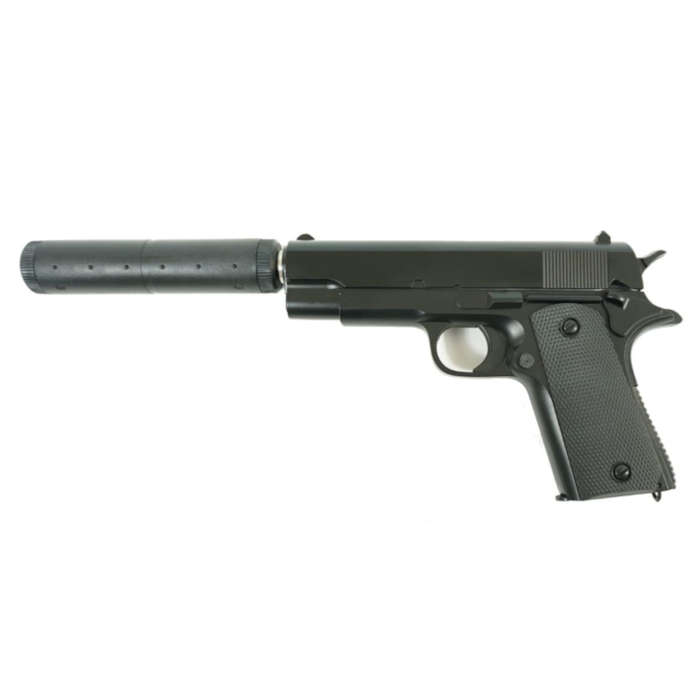 Super Force Airsoft Gun (Colt 1911) with Silencer