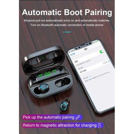 M10 Andriod & IOS TWS Wireless Headset with built-in PowerBank