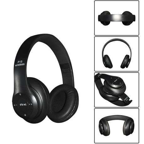 Portable Wireless Headphones with Microphone (Box Damage) White