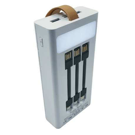Power Bank 20,000 mAh with Cable Tray and Light