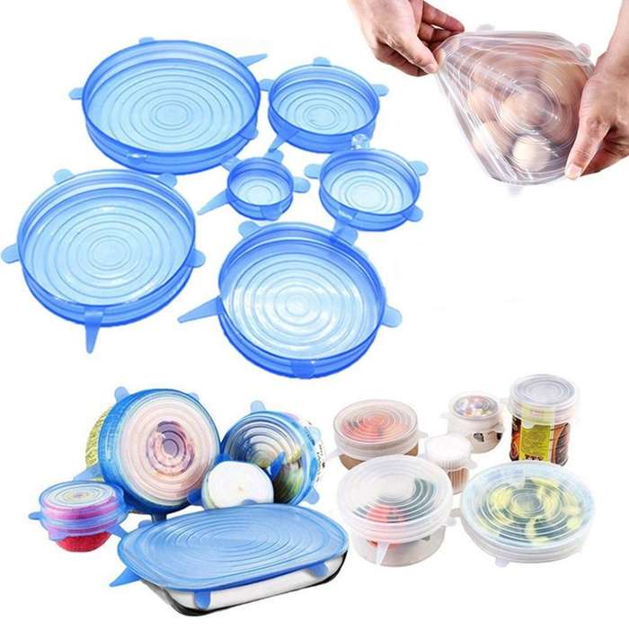 Pack of 12 - Super Stretch Silicone Lids