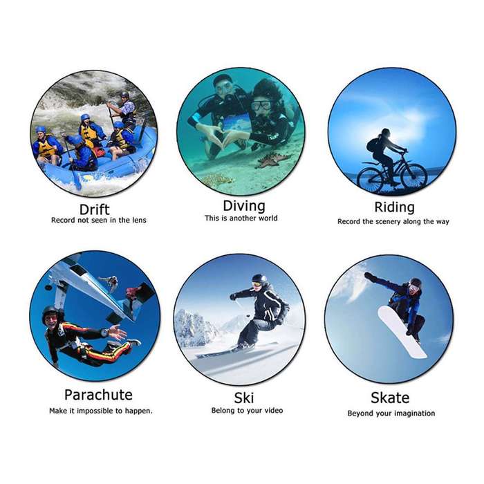 4K Action Sports Camera 30M WaterResistant With Remote Control & SD Card Andowl