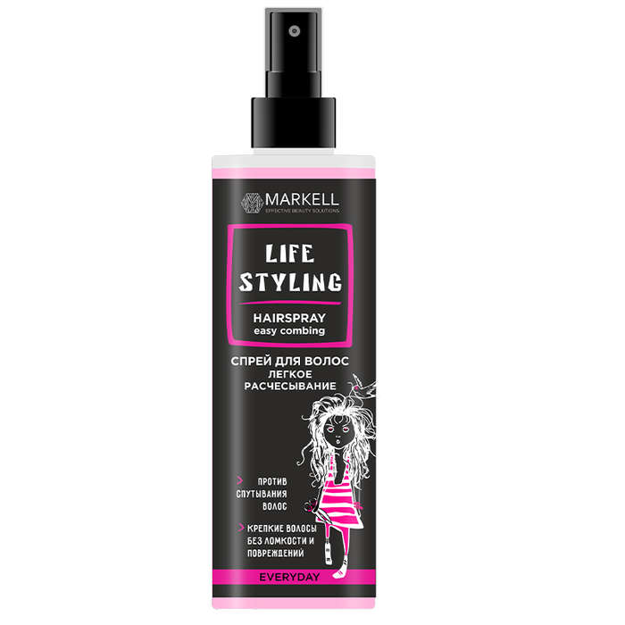 PROFESSIONAL HAIR CARE PROGRAM HAIR SPRAY EASY COMBING, BEAUTIFUL STRAIGHT STYLISH HAIR, 200ml