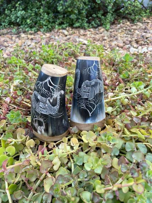 Hand Crafted African Salt & Pepper Shakers