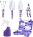 Gardening Tools Gift Kit Non-Slip Handle with Anti-Rust Trowel Garden Tool Kit  (5 Tools)