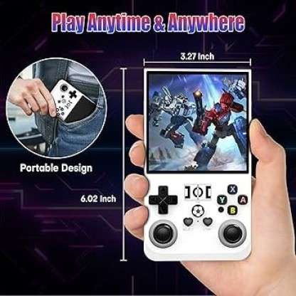 R36 Gaming Console Pro 64 GB with 18000 Pre-installed (White)