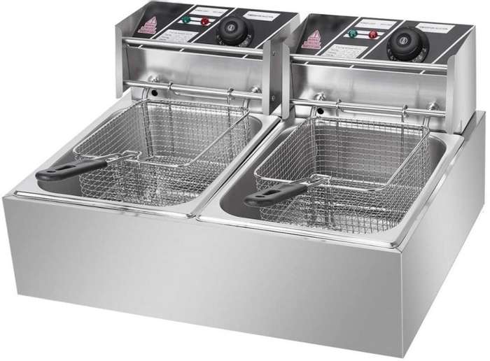6L + 6L Double Pan Deep Fryer Air Fryer  (12 L)