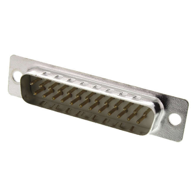 PLUG D-SUB 25W PCB STRAIGHT METAL 25MDS