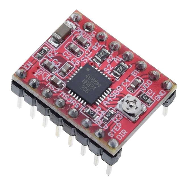 STEPPER MOTOR DRIVER BASED ON A4988 WITH HEATSINK  170694