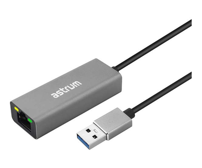 USB3.0 PLUG + 1 ETHERNET RJ-45 PORT BLK/GY A72040-B