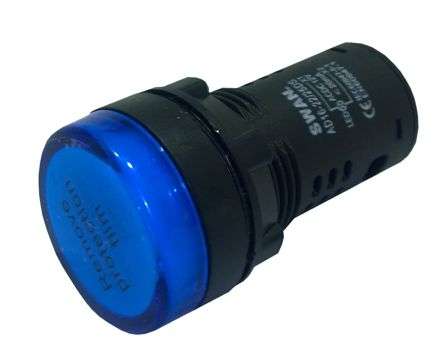 PILOT LIGHT/FREQUENCY INDICATOR BLUE 220VAC 2OPL-FREQ IND ROU B