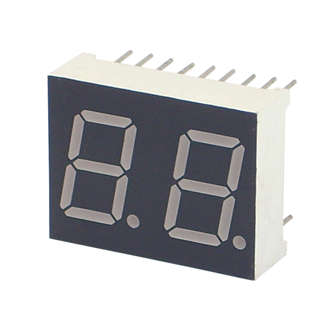 7-SEG DUAL LED DISPLAY CA GREEN 12.6mm BDA502G