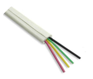 4C FLAT MODULAR CABLE IVORY - DEBULK AWG26-4W