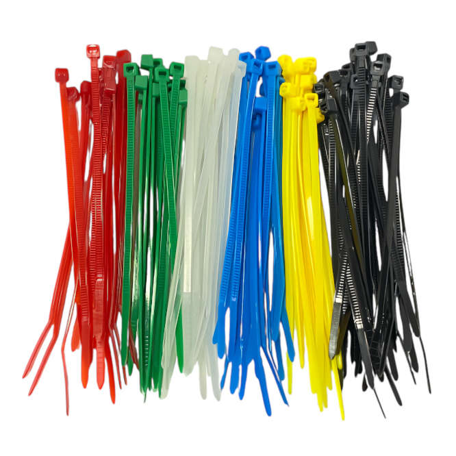 CABLE TIE 2.5x100mm MULTI COLOR - BAGS OF 100-PCS CT-2.5x100 MULTI