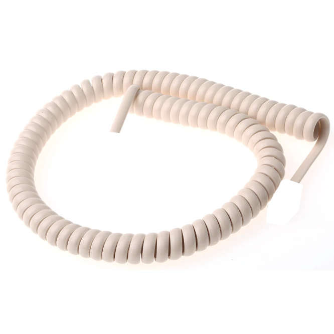 4C IVORY CURLY TELEPHONE CORD OPEN END 1M CURL1M0I