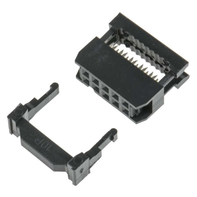 10W IDC SOCKET 2.54mm WITH STRAIN RELIEF FC-10P