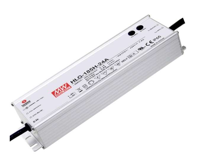 POWER SUPPLY ENCL. LED DRIVER I=220 O=71-143V 1A4 HLG-185H-C1400B