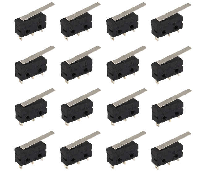 MINI MICRO LIMIT SWITCH SPDT SOLDER 25mm LEVER - 100/TRAY KW4-Z2F200