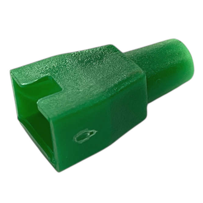 RJ45 BOOT FOR ROUND CABLE GREEN 27mm RJ45BGE2
