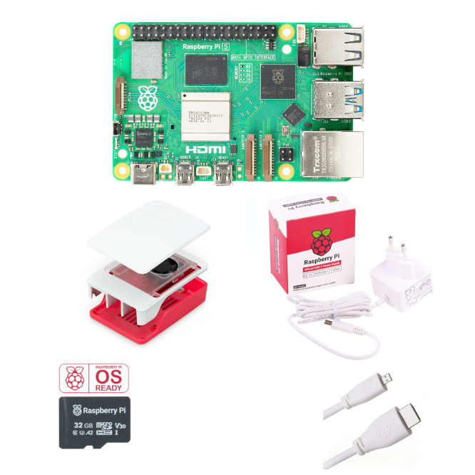 RASPBERRY Pi5 8GB RED/WHITE OFFICIAL KIT 3254