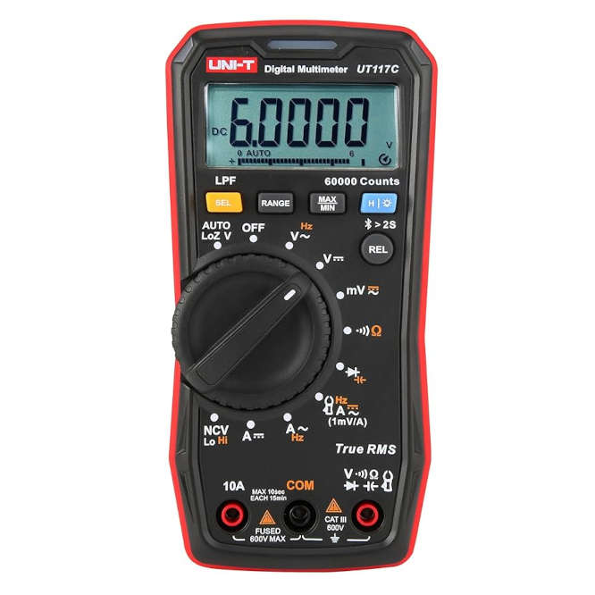 DIGITAL MULTIMETER TRUE RMS 60000 COUNT 600V 10A UT117C