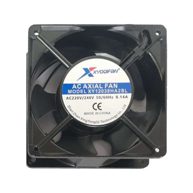 220V AXIAL COOLING FAN 120sqx38mm BAL 87CFM W/LEADS XY12038HA2BL