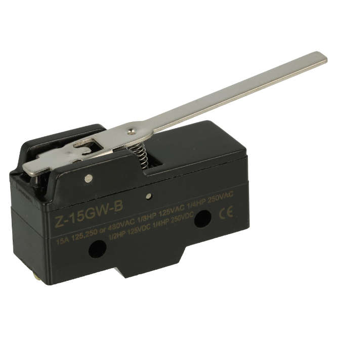 MICRO LIMIT SWITCH SPDT LEVER=63mm SCR 250V 15A Z15G1701