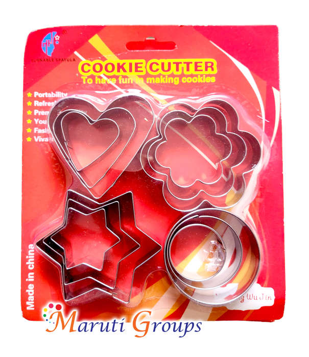 Round, Flower,Heart & Star Cookie Cutter Set - Mix Shape