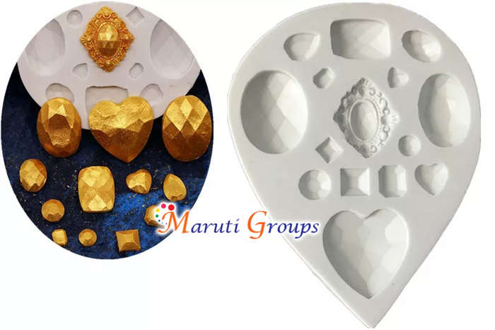 3D Vintage Jewelry Gem Silicone Mould