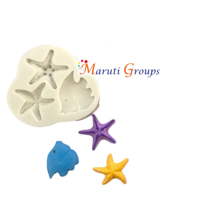 Starfish, fish - Sea Animals  Silicone Mould