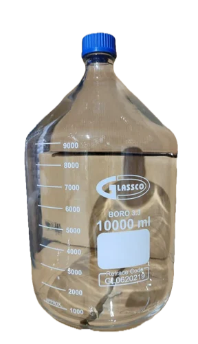 Laboratory Bottles With Blue Cap