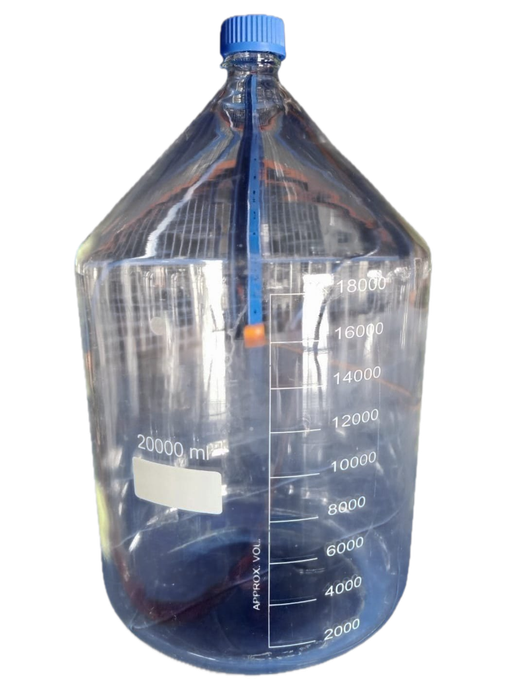 Laboratory Bottles With Blue Cap
