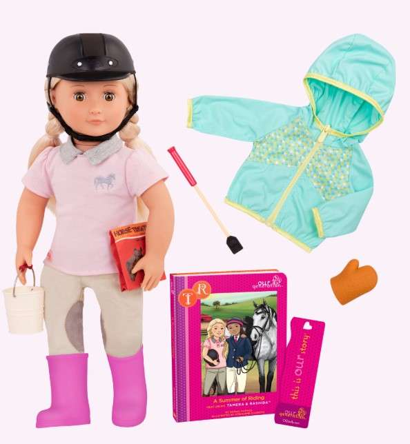 OG DELUXE DOLL W/ BOOK TAMERA 18INCH BLONDE