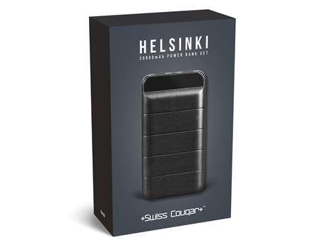 Swiss Cougar Helsinki 20000mAh Power Bank Set - Black