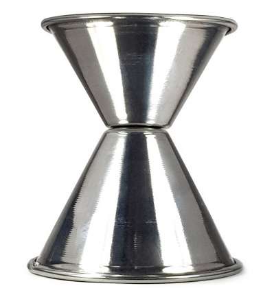 Gin Tribe Barware Essentials Range - The Stainless Steel Jigger Measure 28.4x42.6ml (1/1.5oz) (ji...