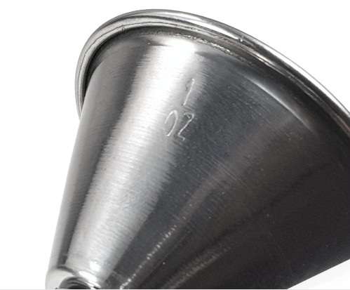 Gin Tribe Barware Essentials Range - The Stainless Steel Jigger Measure 28.4x42.6ml (1/1.5oz) (ji...