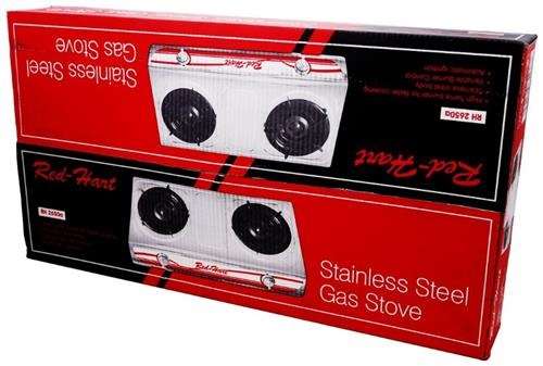 Casey Red Heart 2 Plate Stainless Steel Gas Stove