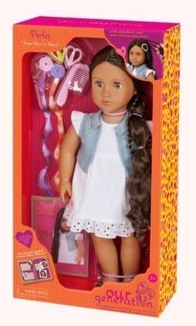 OG HAIRPLAY DOLL PERLA 18INCH FROM HAIR TO THERE DARK BROWN