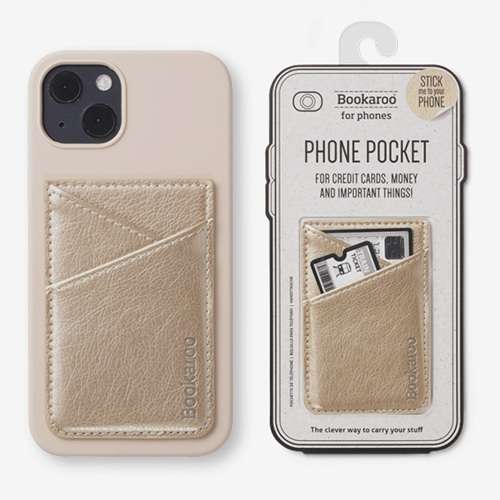 BOOKAROO PHONE POCKET GOLD