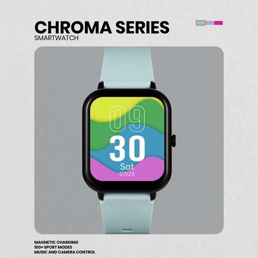 Volkano Chroma Series Smartwatch with Teal strap