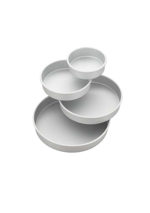 Wilton Aluminum Round Cake Pan Tier Set ? 15, 20, 25 & 30 cm