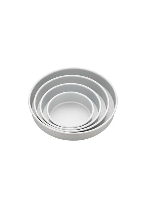 Wilton Aluminum Round Cake Pan Tier Set ? 15, 20, 25 & 30 cm