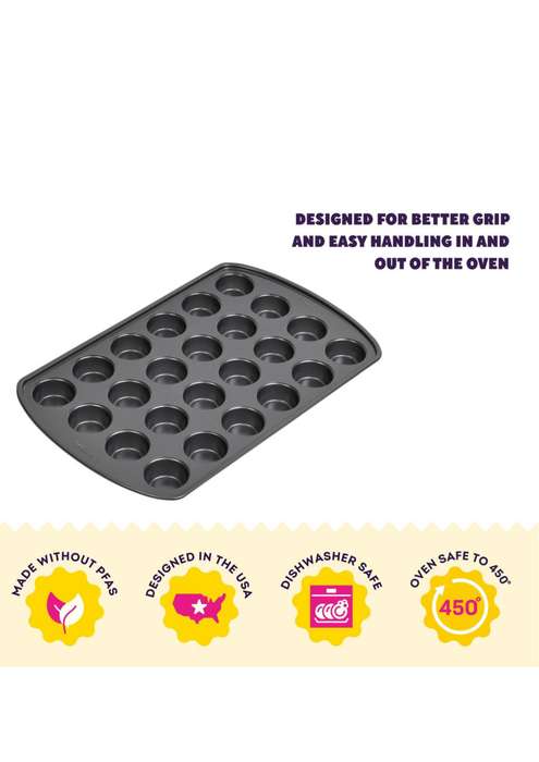 Wilton Perfect Results Premium Non-Stick Mini Muffin & Cupcake Pan ? 24-Cavity