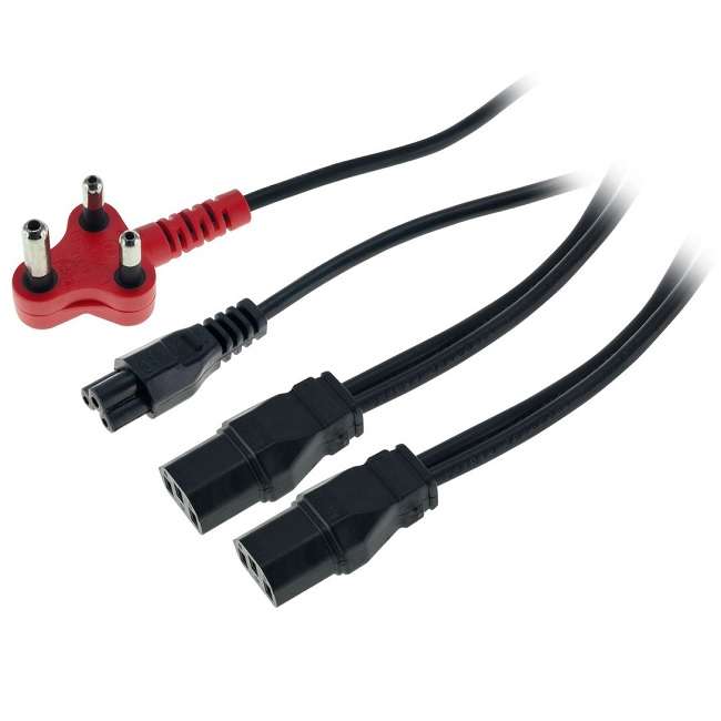 16D(Red) - 2Xiec - Clover (1Mm X 3) Blac Cables : Power