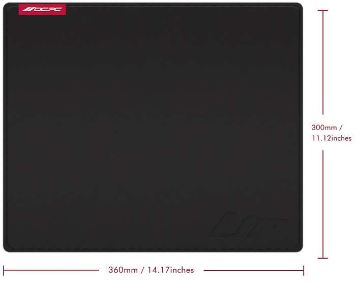 Ocpc-Gaming Ocpc Ltr Gaming Mousepad Med Black Mouse