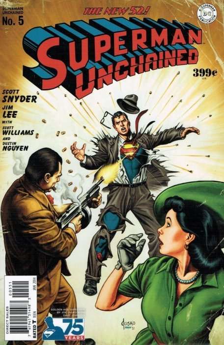 Superman Unchained Issue # 5e Joe Jusko & Dave Johnson Variant Golden Age 1:75