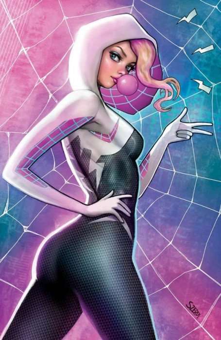 Spider-Gwen: The Ghost-Spider Issue # 1illum-a&b Szerdy Unknown Comics Trade Dress & Virgin Set